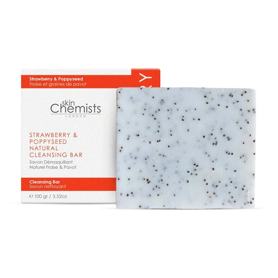 skinChemists Strawberry & Poppy Seed Cleansing Bar