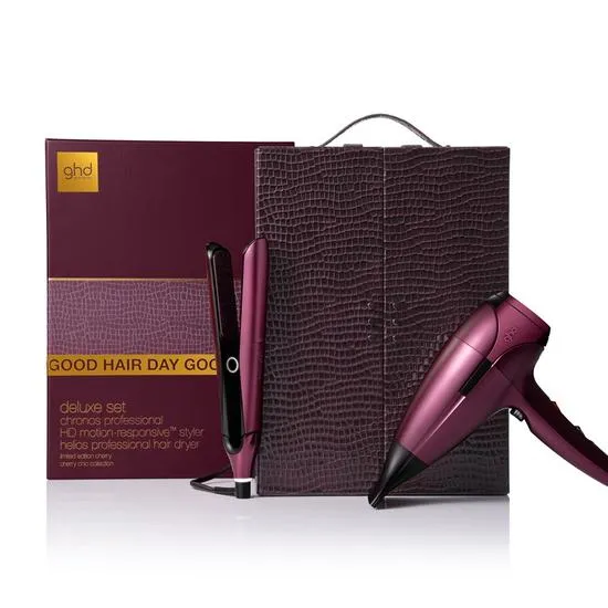 ghd Deluxe Helios Hair Dryer & Chronos Straightener Gift Set