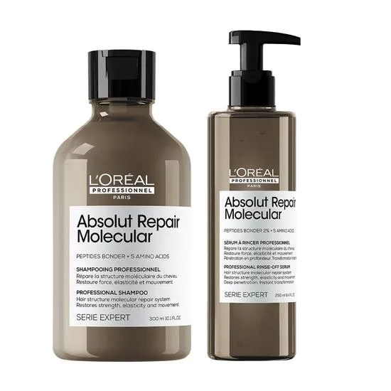 L'Oréal Professionnel Serie Expert Absolut Repair Molecular Hair Shampoo & Rinse-off Serum Duo