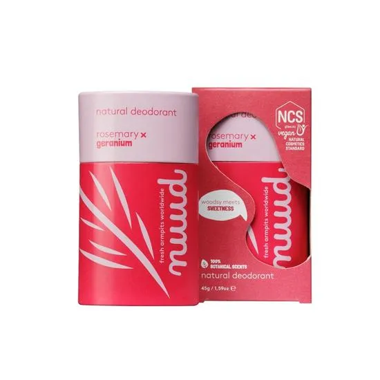 Nuud Natural Rosemary x Geranium Stick Vegan Deodorant