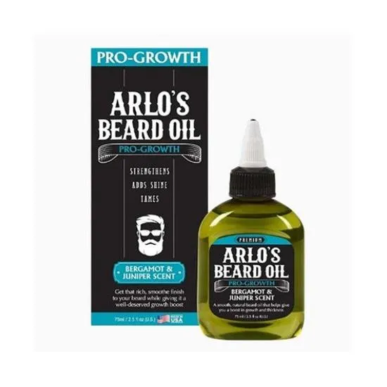 Arlos Pro Growth Beard Oil With Bergamot & Juniper Scent