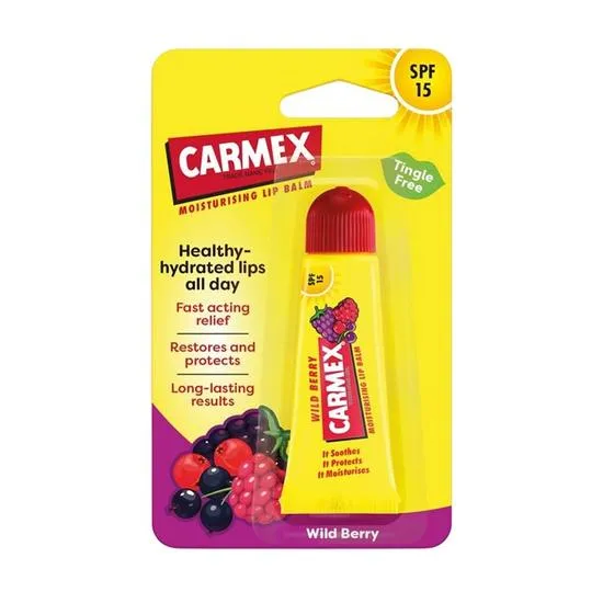 Carmex Moisturising Lip Balm Tube Wild Berry