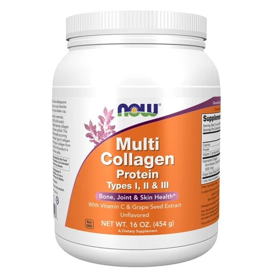 NOW Foods Multi Collagen Protein Bone Joint Skin Health  454g Exp 09/27 Sealed - Image 7