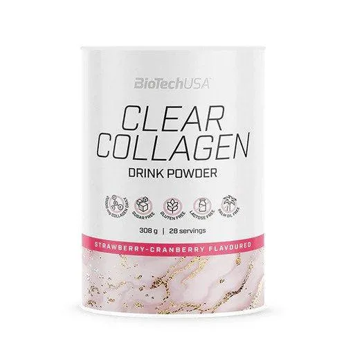 BioTechUSA Clear Collagen Drink Powder, Strawberry Cranberry - 308g - Image 5