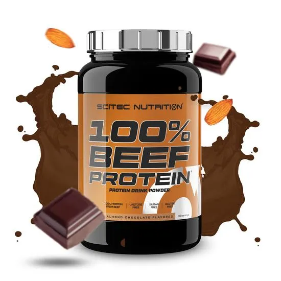Scitec 100% Beef Protein, Almond Chocolate - 900G - Image 2