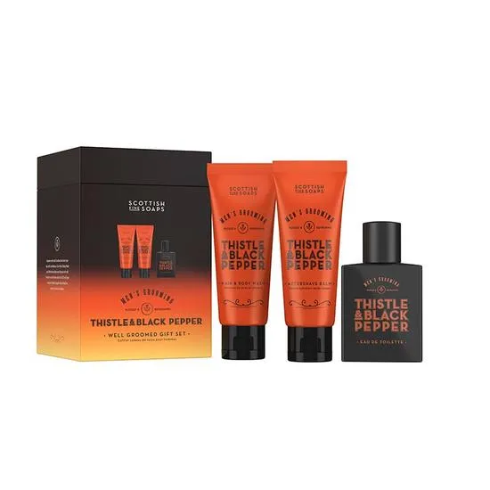 Scottish Fine Soaps Thistle & Black Pepper Well Groomed Gift Set
