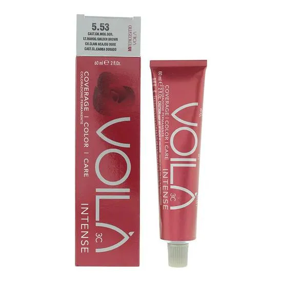 Intercosmo Voila 3C Intense 5.53 Light Mahogany Golden Brown Hair Colour 60Ml For Women - Image 6