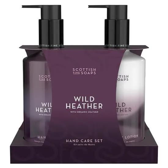 Scottish Fine Soaps Wild Heather Hand Care Set Pump Bottles