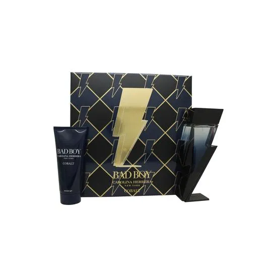 Carolina Herrera Bad Boy Cobalt Gift Set 100Ml Edp Spray + 100Ml Shower Gel - Image 2