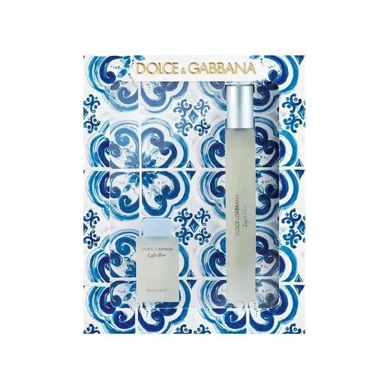 Dolce & Gabbana Light Blue Eau De Toilette Gift Set 10Ml Spray + 4.5Ml Splash