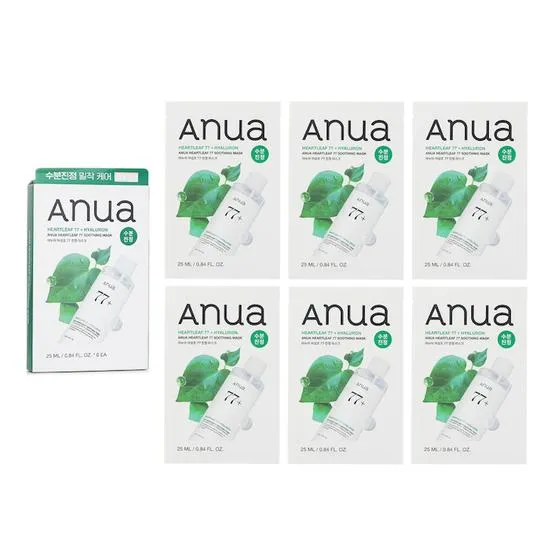 Anua Heartleaf 77 Soothing Mask 6 X 25Ml - Image 2