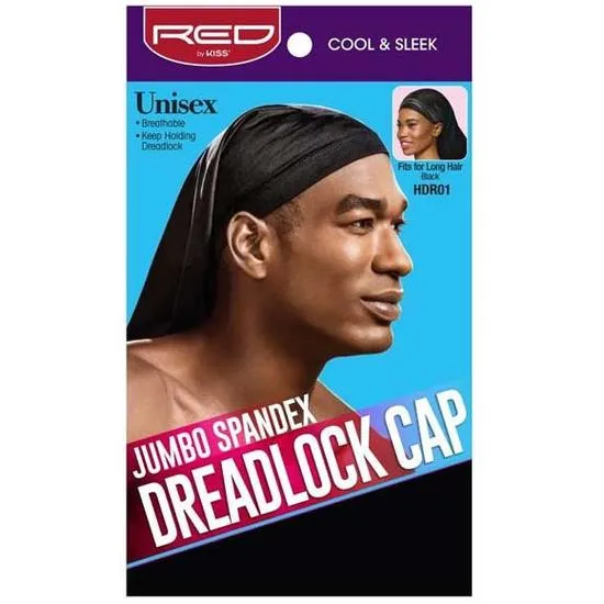 Kiss Jumbo Spandex Dreadlock Cap Black HDR01