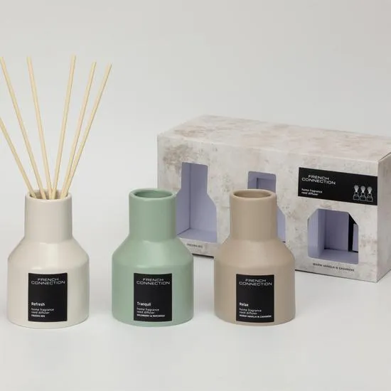 French Connection Stone Collection Trio Of Reed Diffuser Gift Set