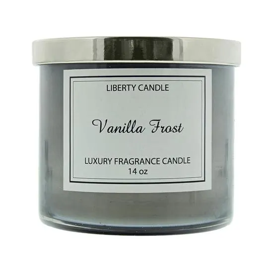 Liberty Candle Liberty Candles Vanilla Frost Luxury Fragrance Candle Twin Wick