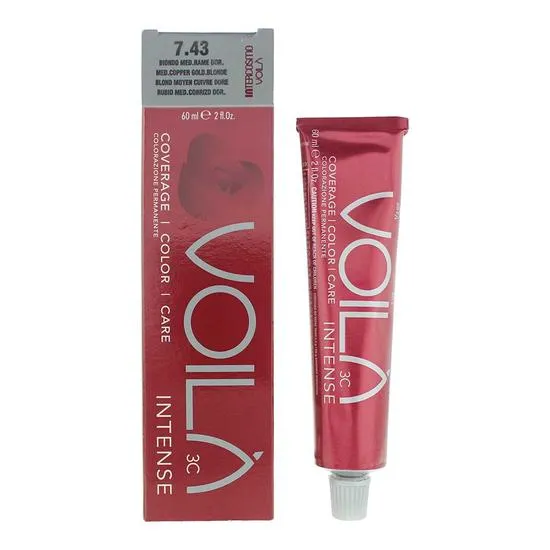 Intercosmo Voila 3c Intense 7.43 Mediterranean Copper Gold Blonde Hair Colour