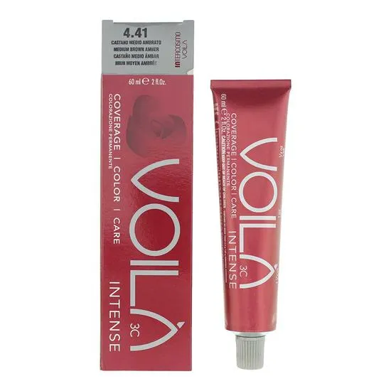 Intercosmo Voila 3c Intense 4.41 Medium Brown Amber Hair Colour