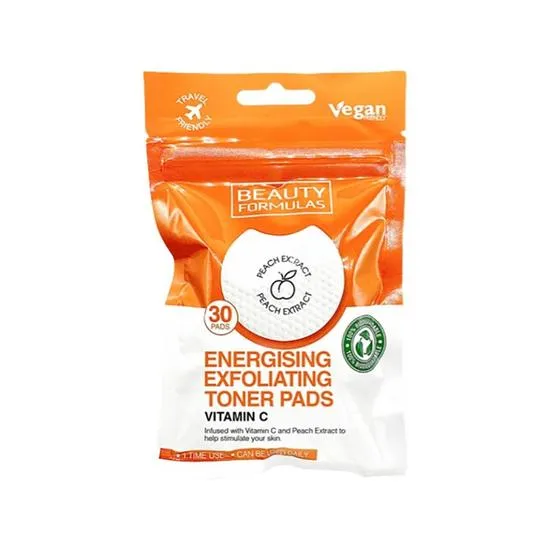 Beauty Formulas Energising Vitamin C Exfoliating Toner Pads