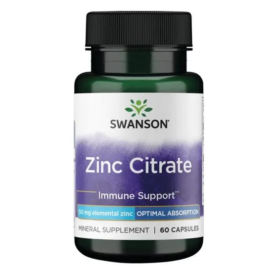 Swanson Zinc Citrate 50mg Capsules
