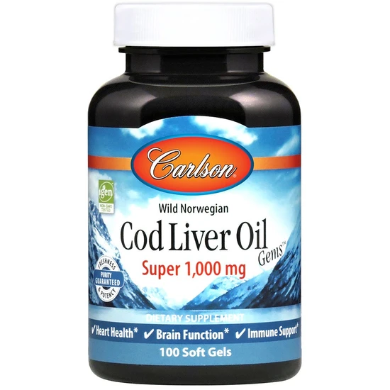 Carlson Labs Wild Norwegian Cod Liver Oil Gems