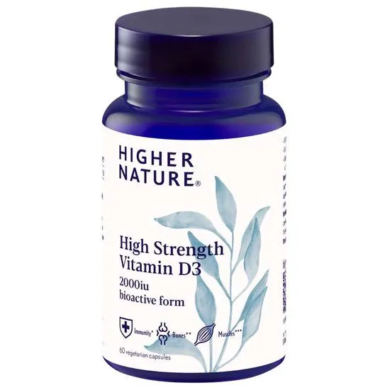 Higher Nature Vitamin D3 2000iu Vegicaps