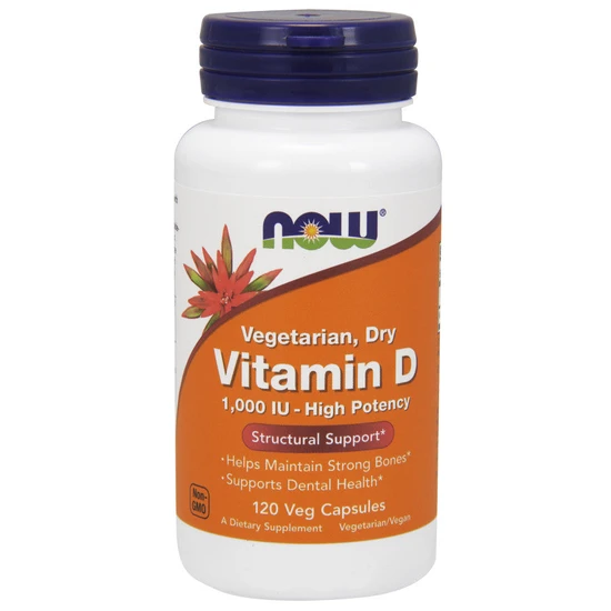 NOW Foods Vitamin D 1000iu Vegetarian Dry Capsules
