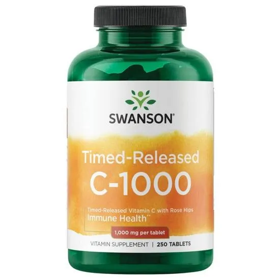 Swanson Vitamin C With Rose Hips Extract Timed-Release 1000mg