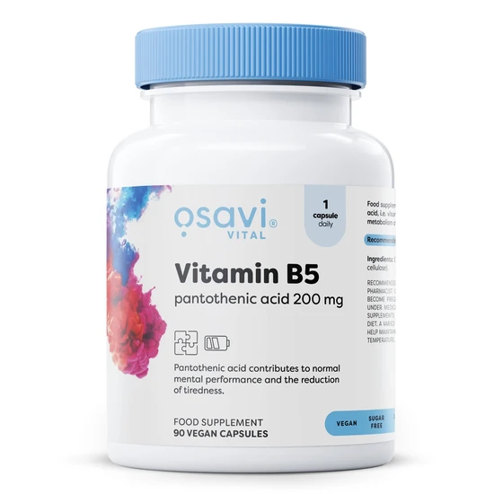 Osavi Vitamin B5 Pantothenic Acid, 200Mg - 90 Vegan Caps - Image 4