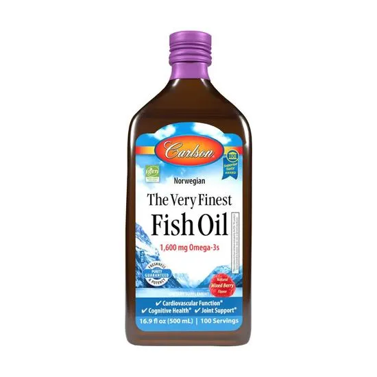 Carlson Labs The Very Finest Fish Oil Mixed Berry Liquid