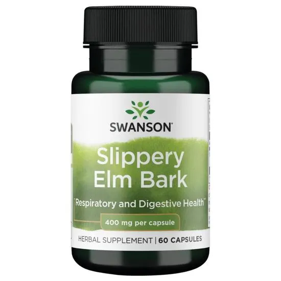 iHerb UK - Swanson Vitamins , Slippery Elm Bark 400 Mg 60 Capsules - Image 3