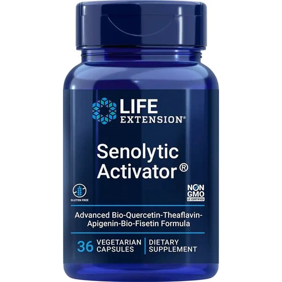 Life Extension Black Senolytic Activator - With Quercetin, Fisetin 36 Vegetarian Capsules - Image 4