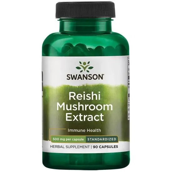 Swanson Reishi Mushroom Extract 500mg Capsules