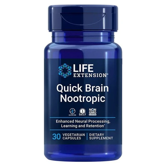 Life Extension , Quick Brain Nootropic, 30 Vegetarian Capsules - Image 4