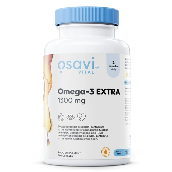 Osavi Omega-3 Extra Molecularly Distilled, 1300Mg (Lemon) - 60 Softgels - Image 4