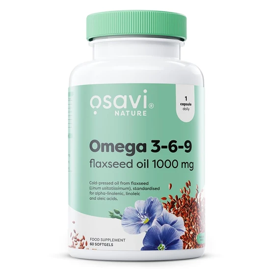 Osavi Omega 3–6–9 Flaxseed Oil 1000 mg – 60 Softgels | Cold–Pressed Flaxseed Oil with Essential Omega 3–6–9 Fatty Acids | Rich in Unsaturated Fatty Acids - Image 4