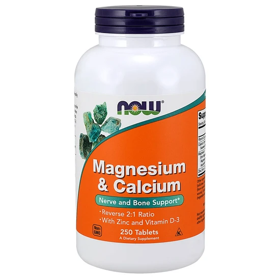 NOW Foods Magnesium & Calcium With Zinc & Vitamin D3 Tablets