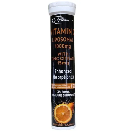 Cell Naturals Liposomal Vitamin C 1000mg Effervescent Tablets