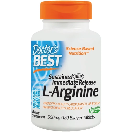 Doctor's Best L-Arginine Sustained + Immediate Release 500mg