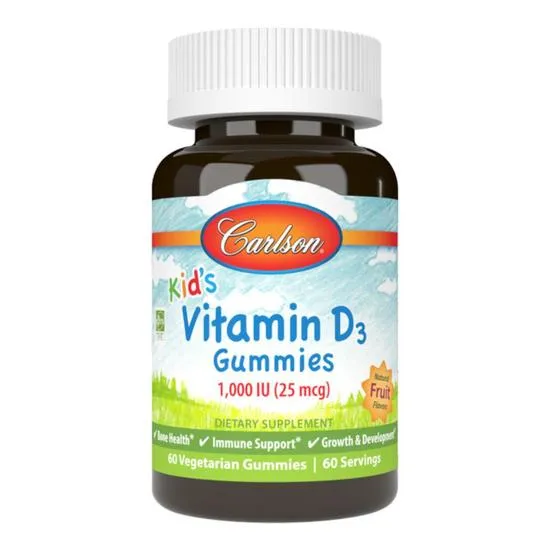 Carlson Labs Kid's Vitamin D3 1000iu Natural Fruit Gummies