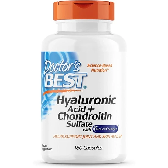 Doctor's Best Hyaluronic Acid + Chondroitin Sulfate With Biocell Collagen - 180 Caps - Image 3