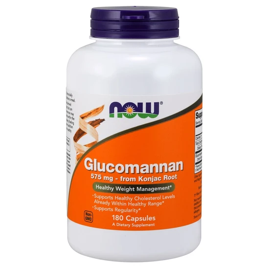 NOW Foods Glucomannan 575mg 180 Capsules, Weight Management, Cholesterol Support - Image 5