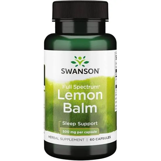 Swanson Full Spectrum Lemon Balm 500mg Capsules
