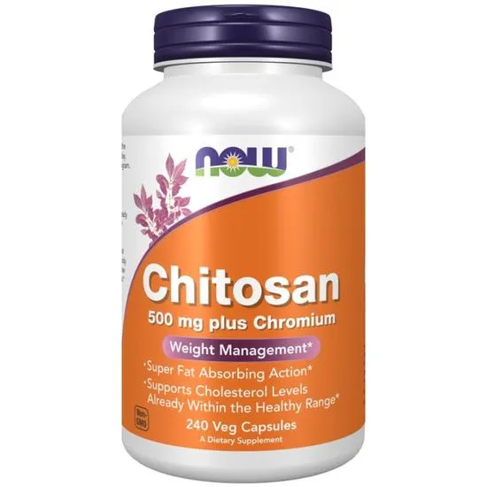 Now Foods Chitosan 500Mg Plus Chromium, 240 Vcaps - Metabolic Support Formula - Image 3