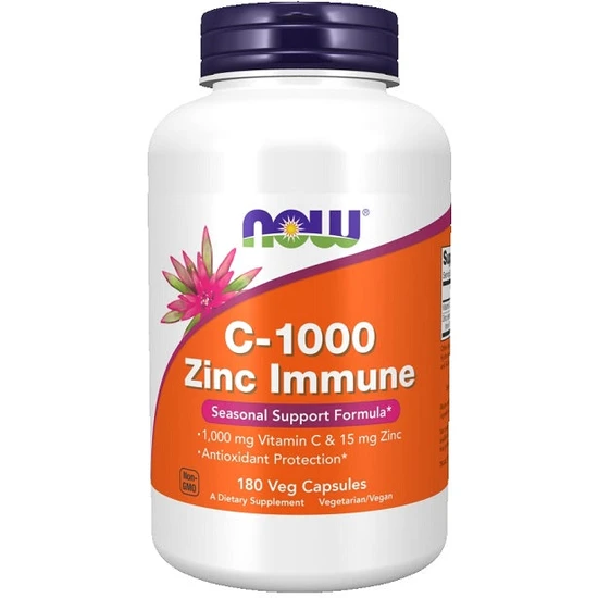 Now Foods , C-1000 Zinc Immune 180 Veg Capsules - Image 4