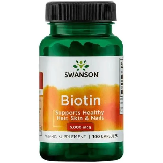Swanson Premium Biotin - 5Mg, 100 Capsules - Image 6