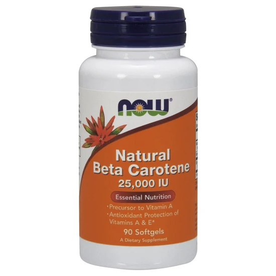 Now Foods Beta Carotene Natural, 7 500 Mcg (25 000 Iu) - 90 Softgels - Image 5