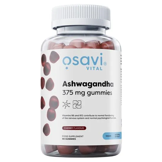 Osavi Ashwagandha 375Mg Cherry Gummies 90 Gummies
