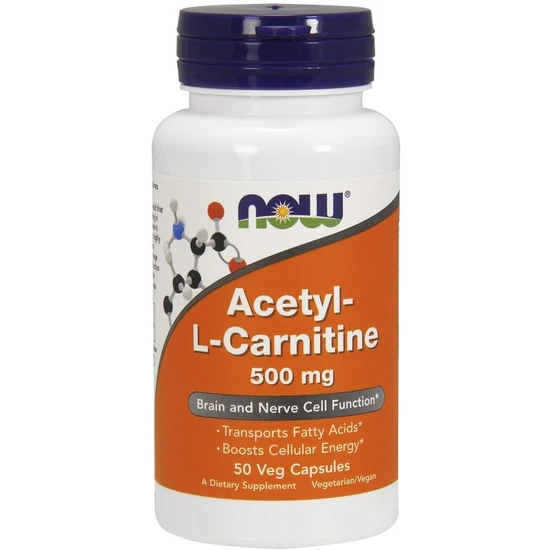 Now Foods Acetyl-L-Carnitine, 500Mg - 50 Vcaps - Image 6