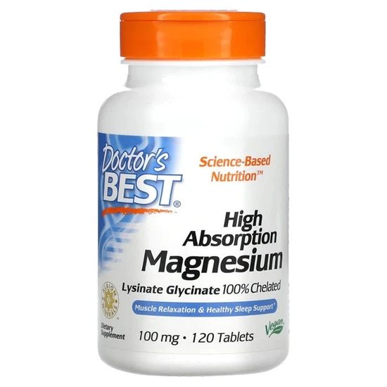 Doctor's Best High Absorption Magnesium 100mg Tablets