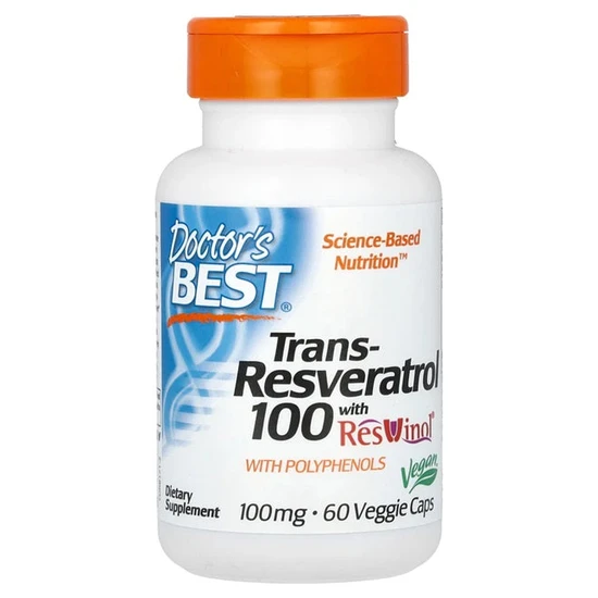 Doctor's Best Trans-Resveratrol With ResVinol-25 100mg Vegicaps