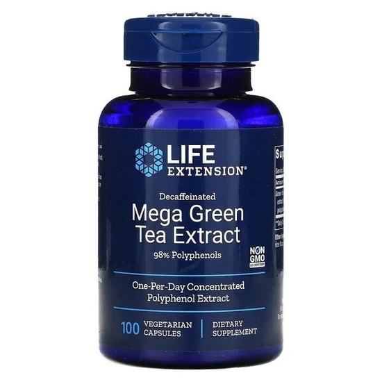 Life Extension Decaffeinated Mega Green Tea Extract 100 Vegetarian Capsules - Image 6